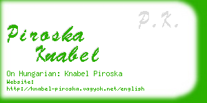 piroska knabel business card